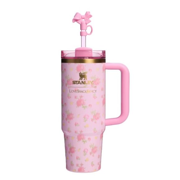 Stanley x LoveShackFancy Quencher H2.0 Flowstate Tumbler 30 OZ Ibiza Sunset - Picture 1 of 9